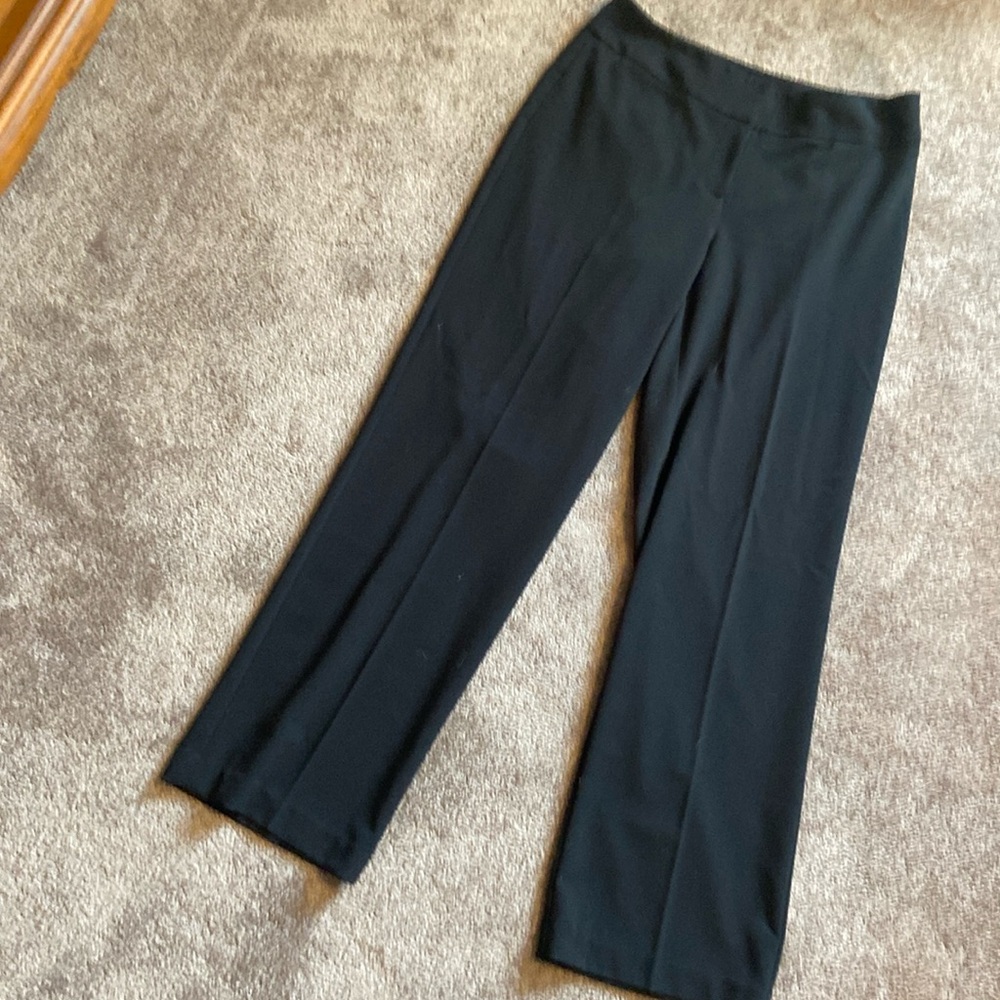Chico’s Women’s Black Wide Leg Mid-Rise Dress Office Pants Size 8 Chico's Size 1